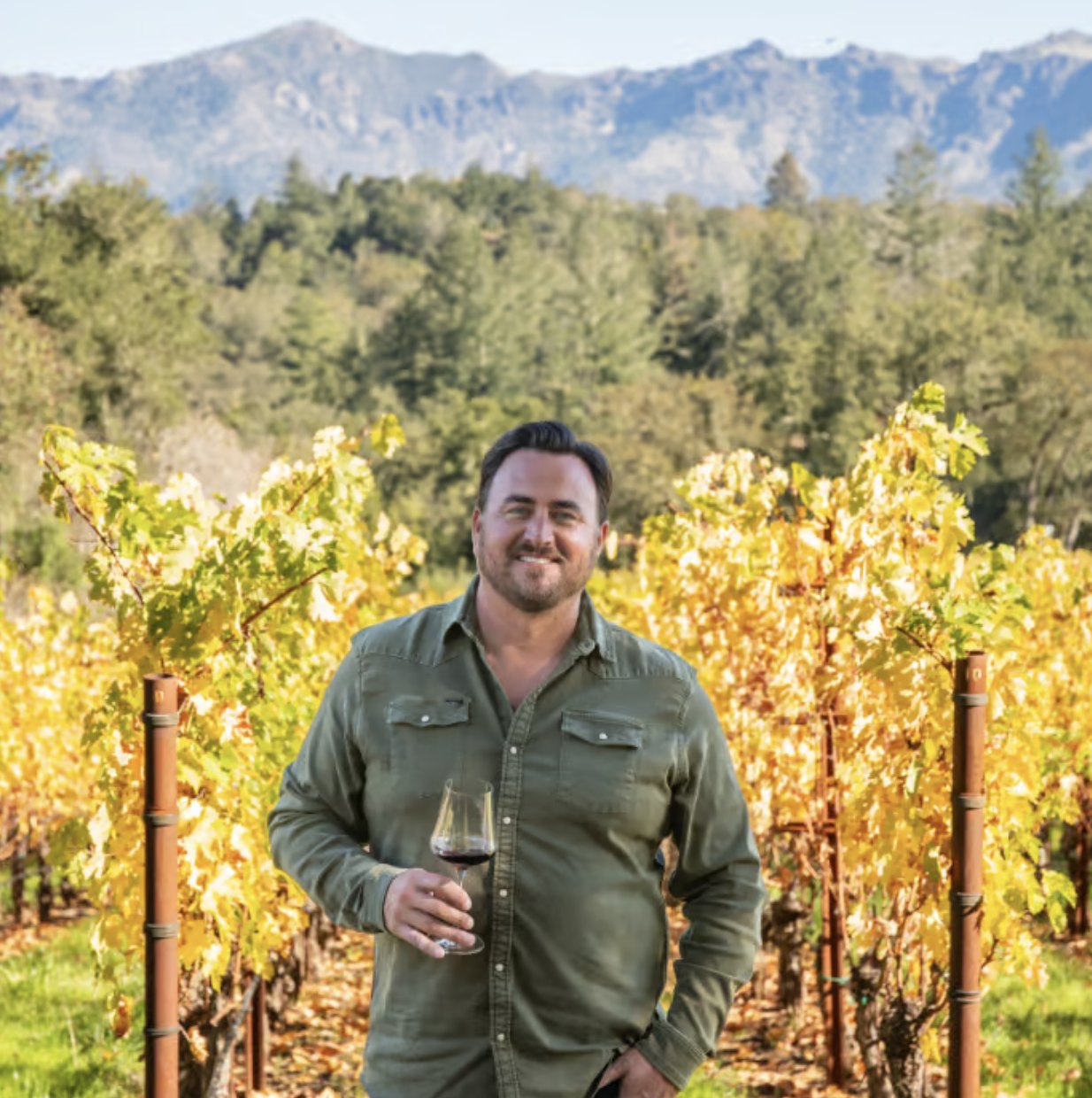 Chris Walden, owner of Vinedresser Vineyard Management, standing in a vineyard